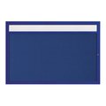 United Visual Products Slim Enclosed Corkboard, 36"x36", Satin Alum Frame/Apricot UVEB3636-SATIN-APRICOT